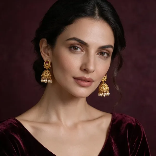Utkarsha_Gold_Tone_Stone_Studded_Jhumka_Earrings_For_Women