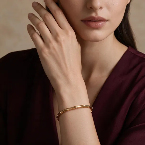 Nitya_Gold_Tone_Bamboo_Style_Bracelet_For_Women
