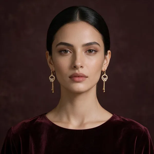 Tripti_Gold_Tone_Rhinestone_Drop_Earrings_For_Women
