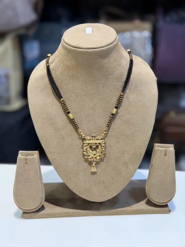 Ahana_Black_Beaded_Gold_Tone_Mangalsutra_Necklace_for_Women