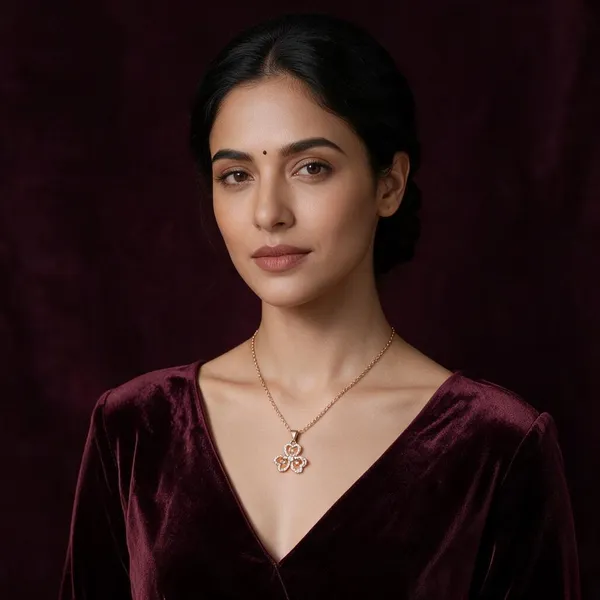 Radhika_Gold_Tone_Floral_Pendant_Necklace_For_Women