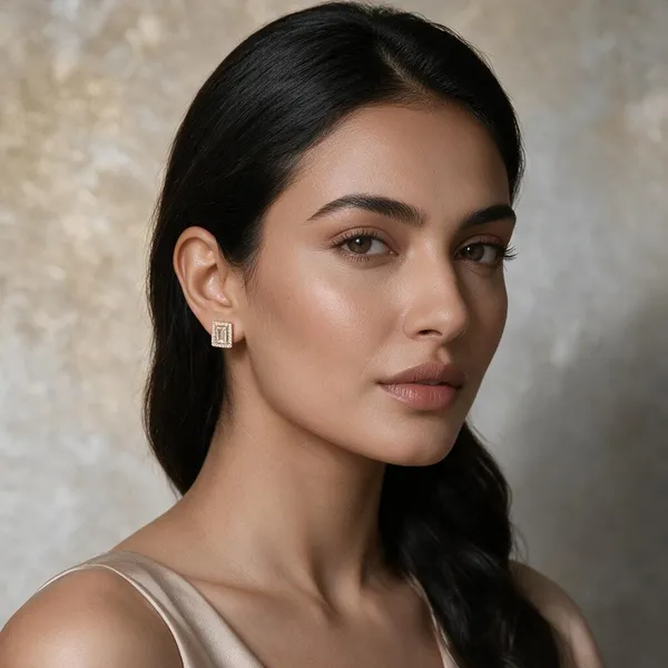 Damini_Gold_Tone_Rectangular_Stud_Earrings_For_Women