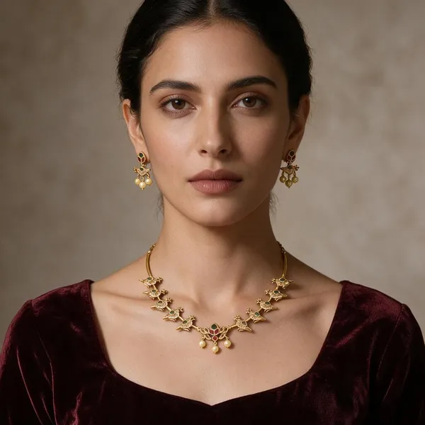Riddhi_Gold-Toned_Stone_Necklace_And_Earring_Set_For_Women