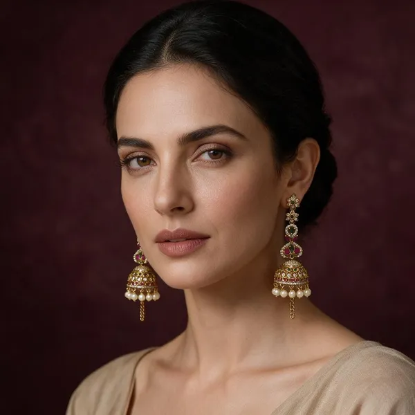 Zoya_Gold_Tone_Multicolour_Stone_Jhumka_Earrings_For_Women