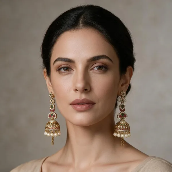 Zoya_Gold_Tone_Multicolour_Stone_Jhumka_Earrings_For_Women