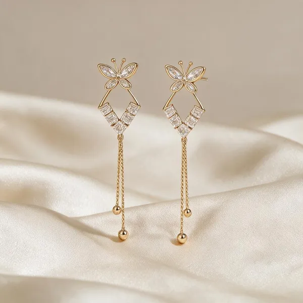 Sanjana_Gold_Tone_Crystal_Butterfly_Drop_Earrings_For_Women