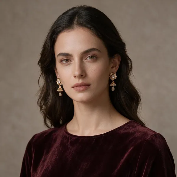 Vidhi_Gold_Tone_Jhumka_Drop_Earrings_For_Women