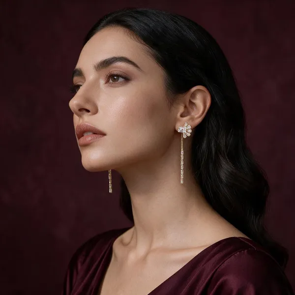Ipshita_Gold_Tone_Floral_Drop_Earrings_For_Women