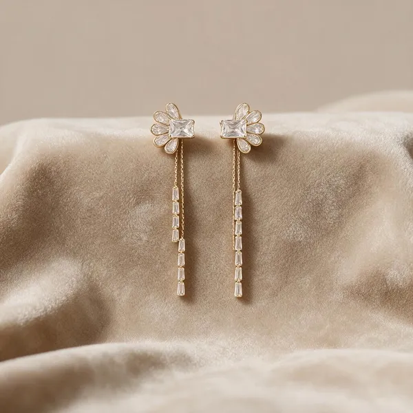 Ipshita_Gold_Tone_Floral_Drop_Earrings_For_Women