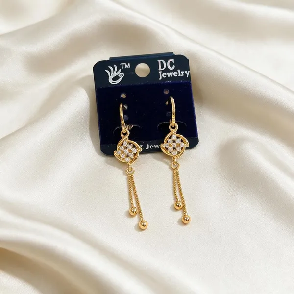 Disha_Gold_Tone_Floral_Drop_Earrings_For_Women