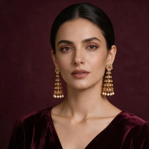Aditi_Gold-Tone_Floral_Jhumka_Earrings_For_Women