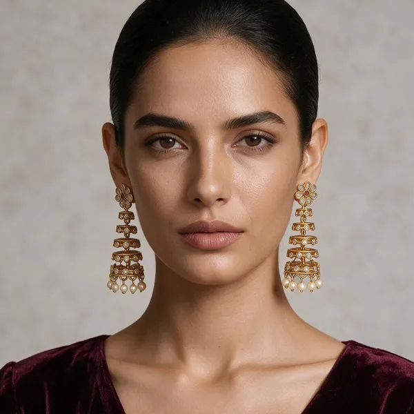 Aditi_Gold-Tone_Floral_Jhumka_Earrings_For_Women
