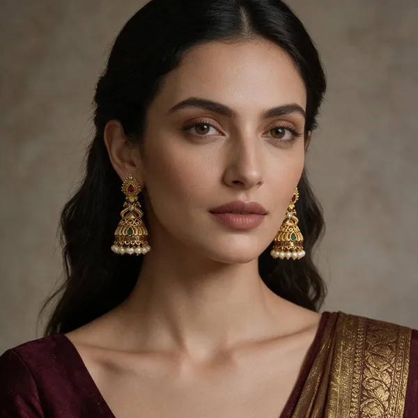 Juhi_Gold_Tone_Traditional_Jhumka_Earrings_For_Women
