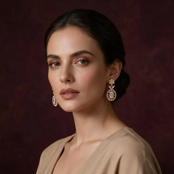 Gunjan_Gold_Tone_Floral_Drop_Earrings_For_Women