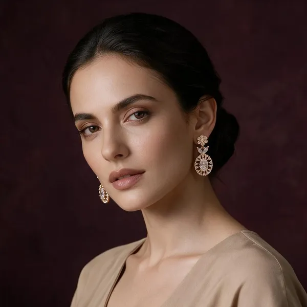 Gunjan_Gold_Tone_Floral_Drop_Earrings_For_Women