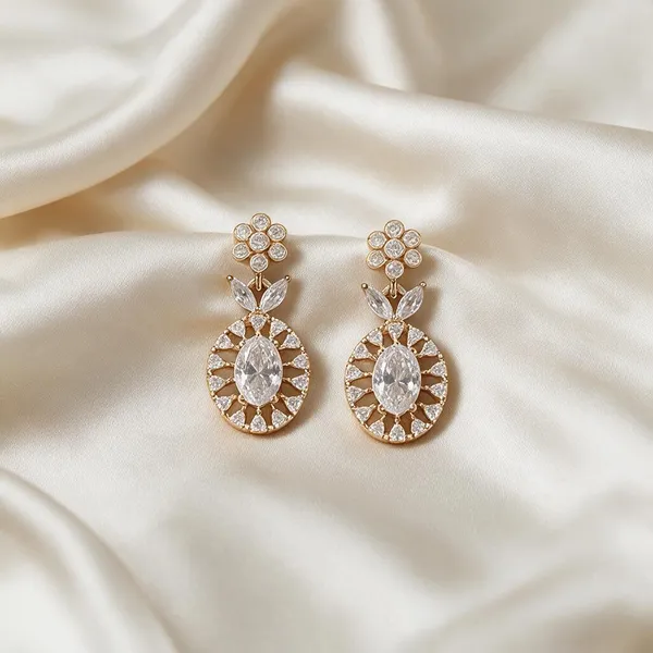 Gunjan_Gold_Tone_Floral_Drop_Earrings_For_Women