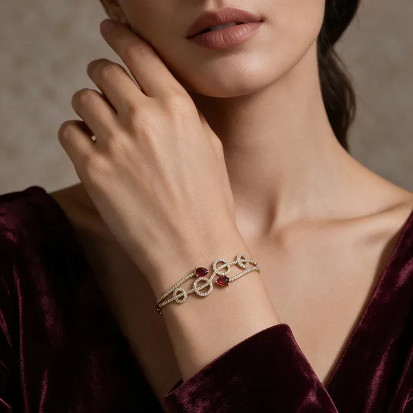 Garima_Gold_Tone_Crystal_Link_Bracelet_For_Women
