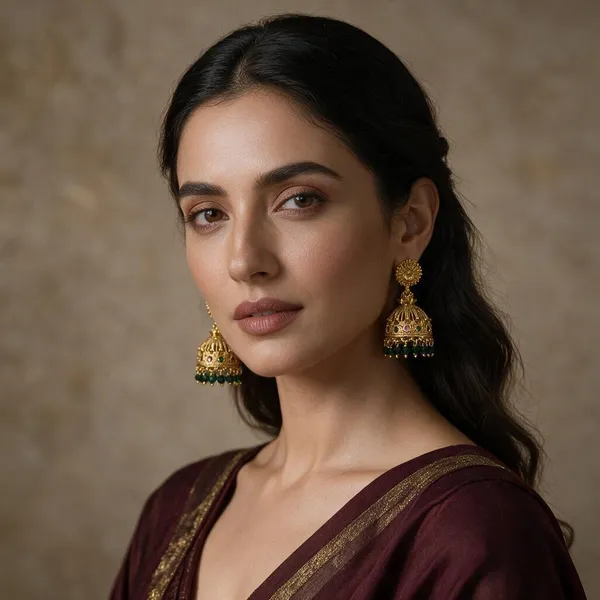 Diya_Gold_Tone_Traditional_Jhumka_Earrings_For_Women