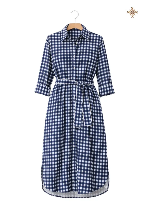 Zuri_Check_Shirt_Dress