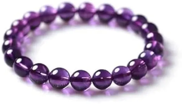 Amethyst_Crystal_8mm_Natural_Healing_Stone_Beaded_Bracelet_Stretch_Elastic_Round_Shape_Friendship_Bracelet_For_Men_And_Women_Reiki_Meditation_Yoga_And_Everyday_Wear