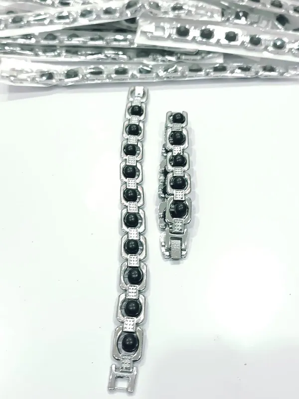 Silver_Coated_Bracelet_With_Metal_Belt_For_Men_And_Women_Natural_8mm_Bead_Bracelet_Handmade_Adjustable_Unisex_Wrist_Bracelet_For_Meditation_Yoga_And_Everyday_Wear