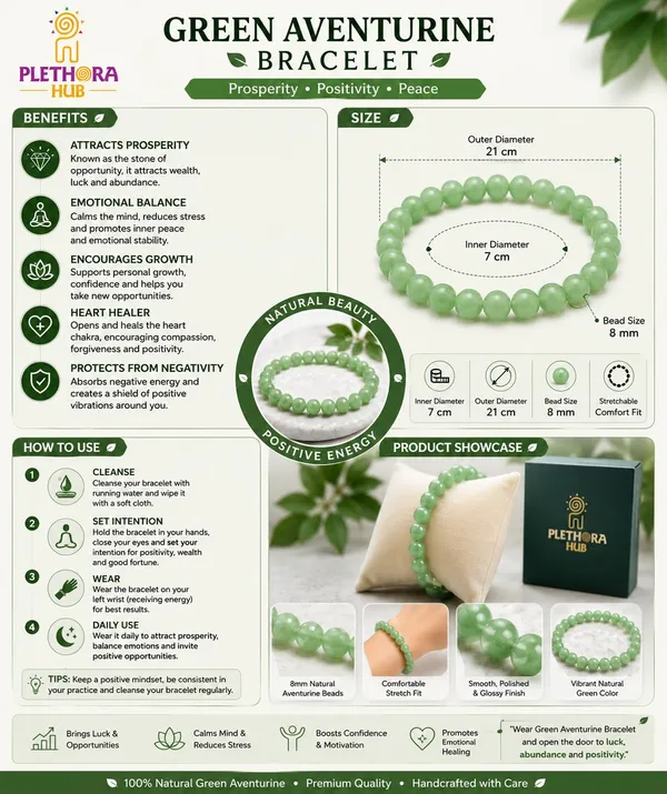 Plethora_Hub_Certified_Green_Aventurine_Crystal_Bracelet_8mm_Unisex_Natural_Gemstone_Bead_Bracelet_For_Meditation_Chakra_Jewelry_Men_Women