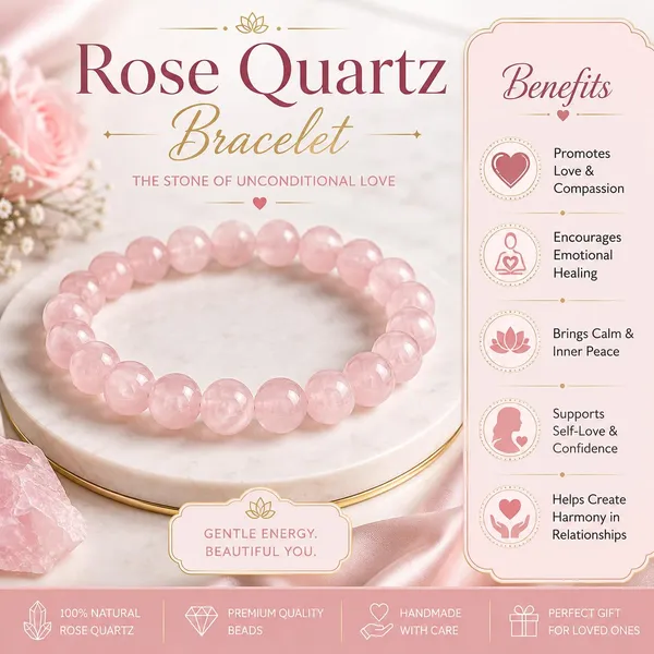 Plethora_Hub_Natural_Rose_Quartz_Crystal_Bracelet_8mm_For_Unisex_Certified_Pink_Gemstone_Bead_Meditation_Reiki_Spiritual_Jewelry_For_Love_Gift_Men_Women
