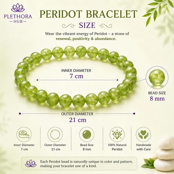 Plethora_Hub_Certified_Natural_Peridot_Crystal_Bracelet_8mm_For_Unisex_Green_Gemstone_Bead_Meditation_Reiki_Spiritual_Jewelry_For_Everyday_Wear_Men_Women