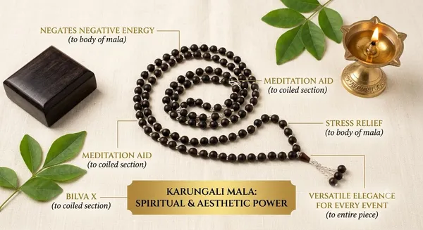 Plethora_Hub_Certified_Natural_Karungali_Ebony_Wood_Mala_Necklace_8mm_Beads_Silver_Cap_Spiritual_Jewelry_Unisex_Black_Wood_Mala_For_Meditation_Pooja_Protection