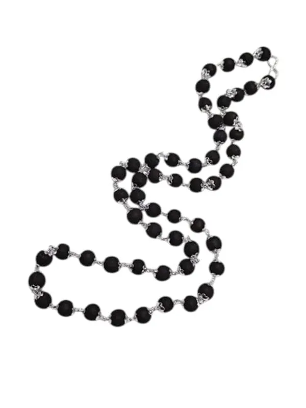 Plethora_Hub_Certified_Natural_Karungali_Ebony_Wood_Mala_Necklace_8mm_Beads_Silver_Cap_Spiritual_Jewelry_Unisex_Black_Wood_Mala_For_Meditation_Pooja_Protection
