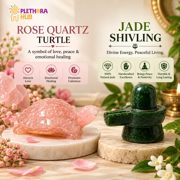 Natural_2_Inch_Green_Jade_Shivling_Handcrafted_Margaj_Stone_Crystal_Shivling_and_Natural_Vastu_Resin_Rose_Quartz_Tortoise_Feng_Shui_Crystal_Turtle