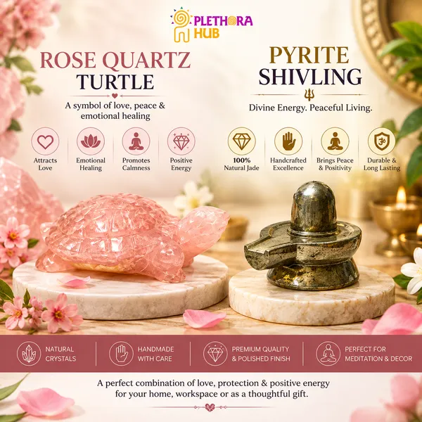 Natural_2_Inch_Pyrite_Shivling_Original_Golden_Pyrite_Stone_Shivling_and_Natural_Vastu_Resin_Rose_Quartz_Tortoise_Feng_Shui_Crystal_Turtle