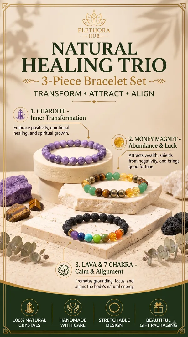 Plethora_Hub_Combo_of_Money_Magnet,_Charoite_&_7_Chakra_Lava_Stone_Bracelets_for_Wealth,_Prosperity_&_Positive_Energy_�_Unisex_Set