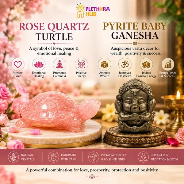 Pyrite_Baby_Ganesha_Murti_Natural_Pyrite_Ganesh_Idol_and_Natural_Vastu_Resin_Rose_Quartz_Tortoise_Feng_Shui_Crystal_Turtle