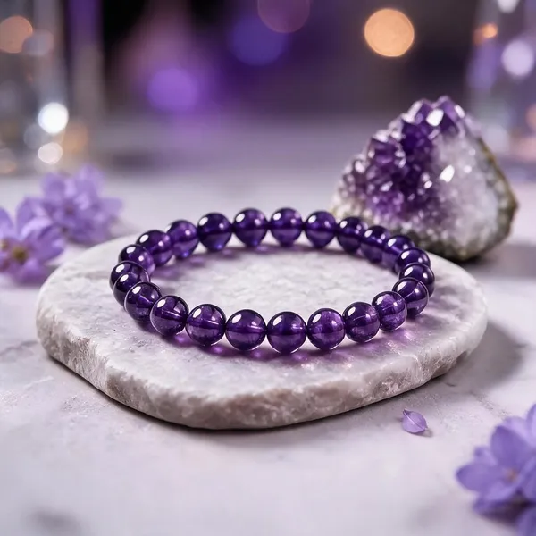 Amethyst_Crystal_8mm_Natural_Healing_Stone_Beaded_Bracelet_Stretch_Elastic_Round_Shape_Friendship_Bracelet_For_Men_And_Women_Reiki_Meditation_Yoga_And_Everyday_Wear