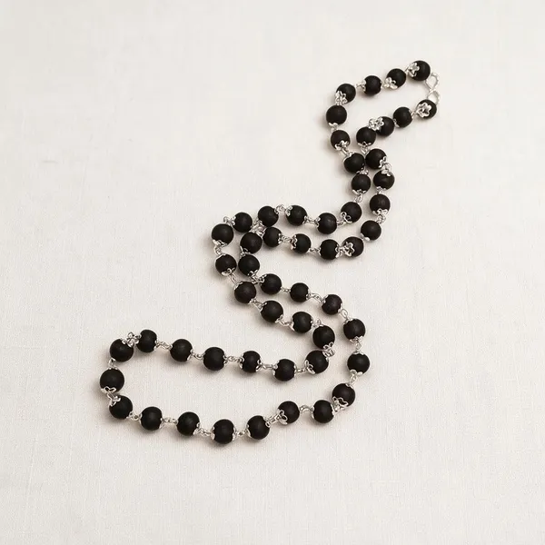 Plethora_Hub_Certified_Natural_Karungali_Ebony_Wood_Mala_Necklace_8mm_Beads_Silver_Cap_Spiritual_Jewelry_Unisex_Black_Wood_Mala_For_Meditation_Pooja_Protection