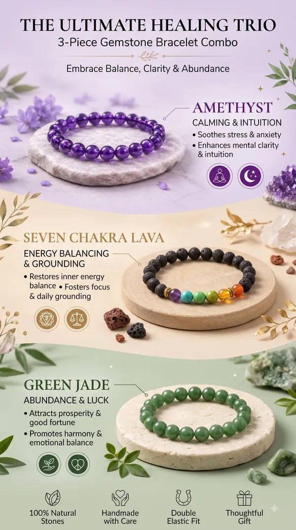 Plethora_Hub_Combo_of_Amethyst,_Green_Jade_Buddha_&_7_Chakra_Lava_Stone_Bracelets_for_Peace,_Prosperity_&_Positive_Energy_�_Unisex_Set