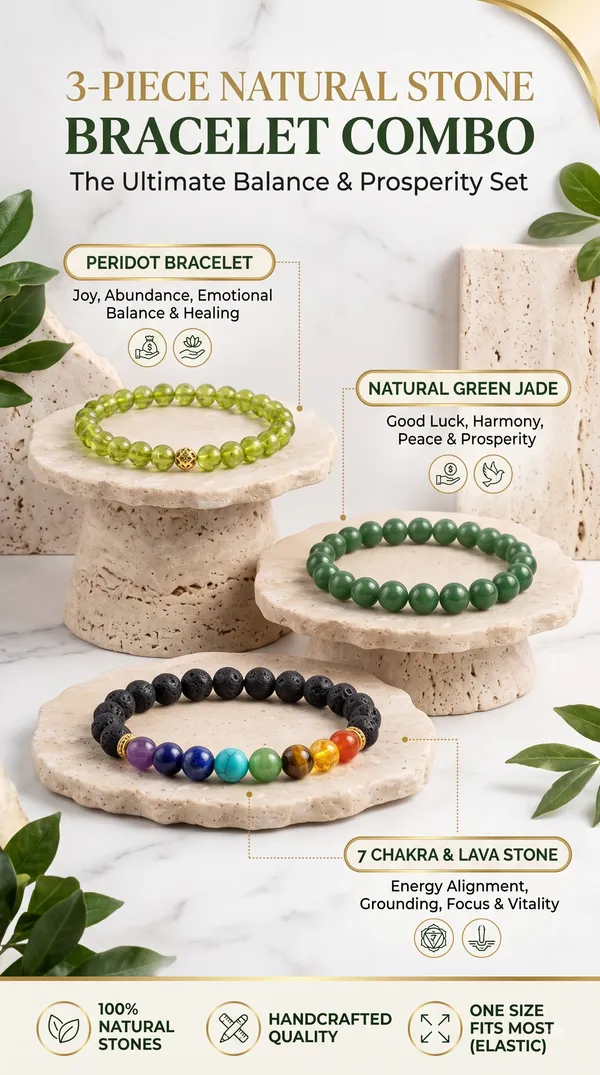 Plethora_Hub_Combo_of_Green_Jade,_Peridot_&_7_Chakra_Lava_Stone_Bracelets_for_Good_Luck,_Prosperity_&_Positive_Energy_Unisex_Set