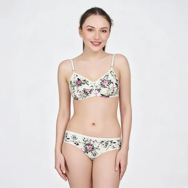 Multicolor_Cotton_Floral_Print_Bra_And_Panty_Set_Pack_Of_3