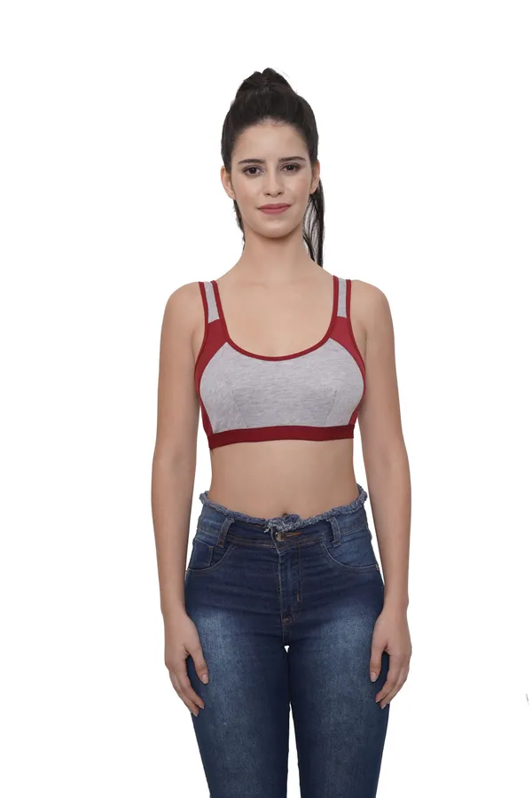 Grey_and_maroon_sports_Bra_for_Women