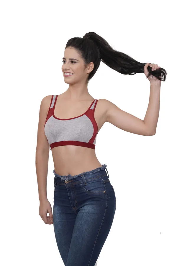 Grey_and_maroon_sports_Bra_for_Women