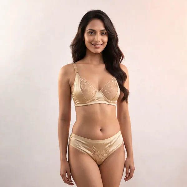 Beige_Cotton_Lace_Classic_Bra_And_Briefs_Set_For_Women