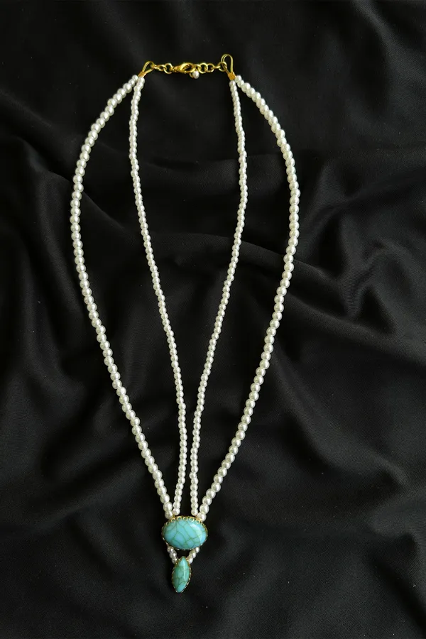 Turquoise_Double_Strand_Pearl_Necklace
