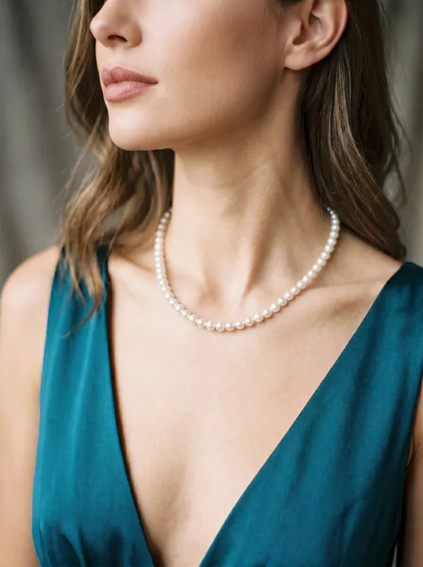 White_Pearl_Beaded_Necklace_4mm
