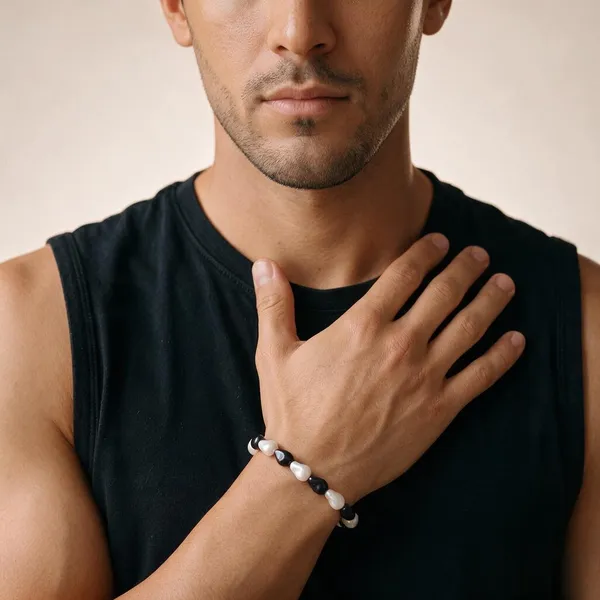 Noir_Harmony_Pearl_Bracelet_Men_Unisex