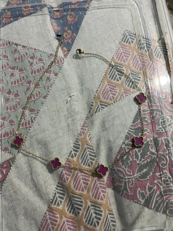 Gold-Tone_Purple_Floral_Necklace_for_Women