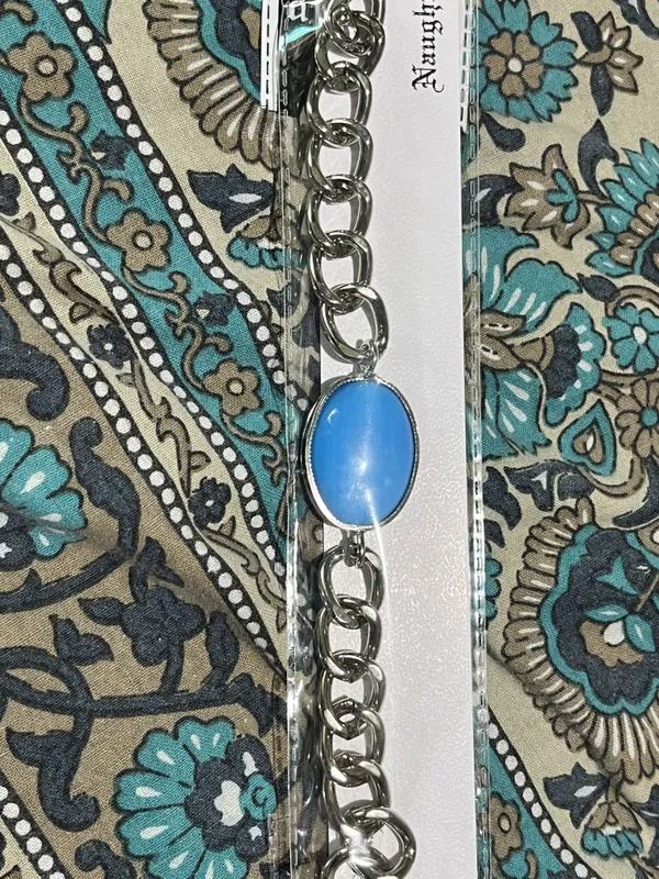 Blue_Silver_Tone_Oval_Accent_Chain_Bracelet_for_Women