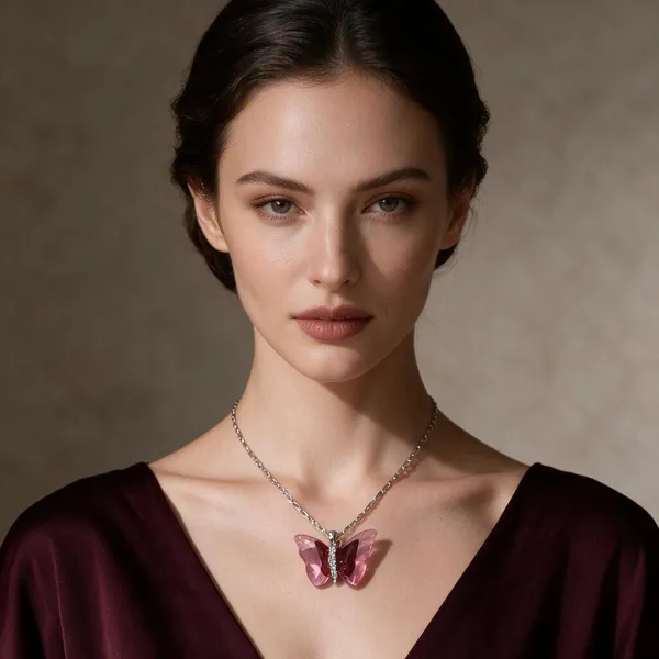 Gold-Plated_Stainless_Steel_Pink_Butterfly_Pendant_Necklace_For_Women