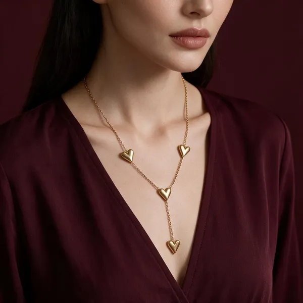 Gold-Plated_Stainless_Steel_Multi_Heart_Pendant_Necklace_For_Women