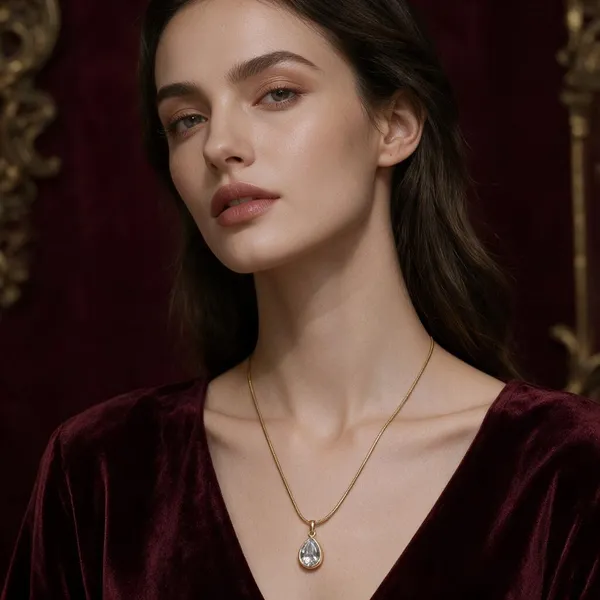 Gold-Plated_Stainless_Steel_Teardrop_Geometric_Pendant_Necklace_For_Women